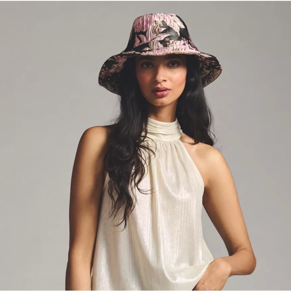 NWTS Anthropologie Brocade Bucket Hat ONE SIZE